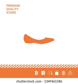 Ballerina flats - women shoe, the silhouette. Graphic elements for your design