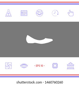 Ballerina flats - women shoe, the silhouette. Graphic elements for your design