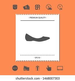 Ballerina flats - women shoe, the silhouette. Graphic elements for your design