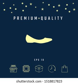 Ballerina flats - women shoe, the silhouette. Graphic elements for your design