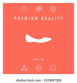 Ballerina flats - women shoe, the silhouette. Graphic elements for your design