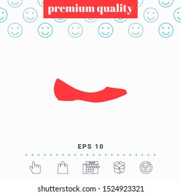 Ballerina flats - women shoe, the silhouette. Graphic elements for your design