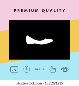 Ballerina flats - women shoe, the silhouette. Graphic elements for your design