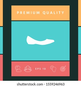 Ballerina flats - women shoe, the silhouette. Graphic elements for your design