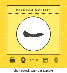 Ballerina flats - women shoe, the silhouette. Graphic elements for your design