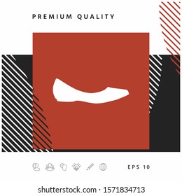 Ballerina flats - women shoe, the silhouette. Graphic elements for your design