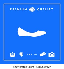Ballerina flats - women shoe, the silhouette. Graphic elements for your design