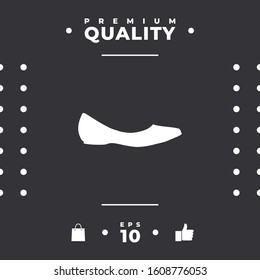 Ballerina flats - women shoe, the silhouette. Graphic elements for your design