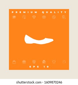 Ballerina flats - women shoe, the silhouette. Graphic elements for your design