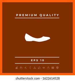 Ballerina flats - women shoe, the silhouette. Graphic elements for your design