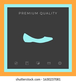 Ballerina flats - women shoe, the silhouette. Graphic elements for your design