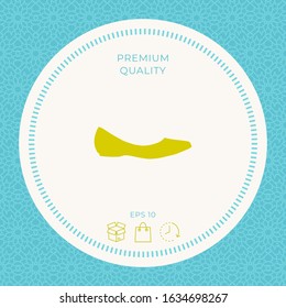 Ballerina flats - women shoe, the silhouette. Graphic elements for your design