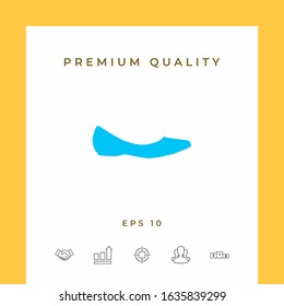 Ballerina flats - women shoe, the silhouette. Graphic elements for your design