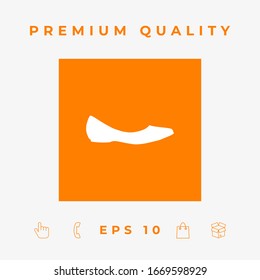 Ballerina flats - women shoe, the silhouette. Graphic elements for your design