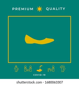 Ballerina flats - women shoe, the silhouette. Graphic elements for your design