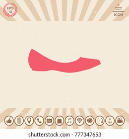 Ballerina flats - women shoe, the silhouette
