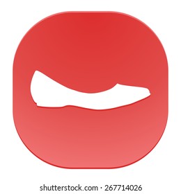 Ballerina flats - women's shoe, the silhouette. Menu item in the web design.