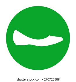 Ballerina flats - women's shoe, the silhouette. Menu item in the web design