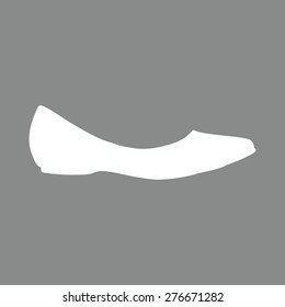 Ballerina flats - women's shoe, the silhouette. Menu item in the web design.