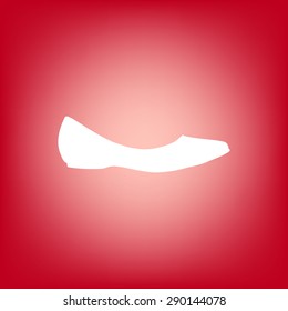 Ballerina flats - women's shoe, the silhouette. Menu item in the web design.