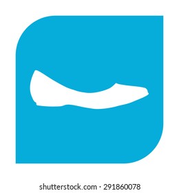 Ballerina flats - women's shoe, the silhouette. Menu item in the web design