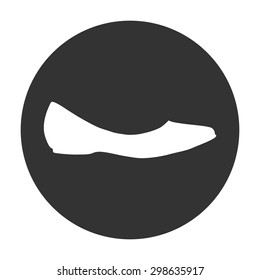 Ballerina flats - women's shoe, the silhouette. Menu item in the web design