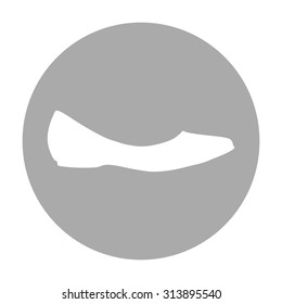 Ballerina flats - women's shoe, the silhouette. Menu item in the web design.