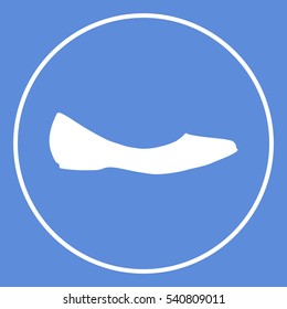 Ballerina flats - women's shoe, the silhouette. Menu item in the web design