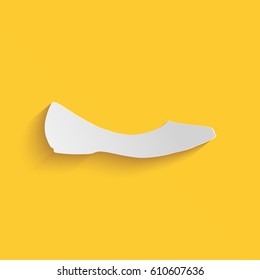 Ballerina flats - women's shoe, the silhouette. Menu item in the web design