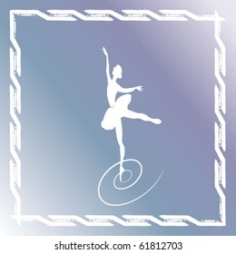 ballerina in frame vector