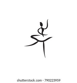 ballerina icon. Dance elements. Premium quality graphic design icon. Simple love icon for websites, web design, mobile app, info graphics on white background