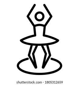 Ballerina icon. Outline ballerina vector icon for web design isolated on white background