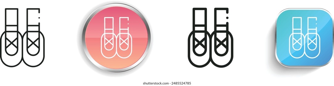ballerina icon. Thin Linear, Regular and Button Style Design Isolated On White Background