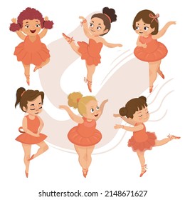 Ballerina icons cute girl sketch cartoon characters SVG svg