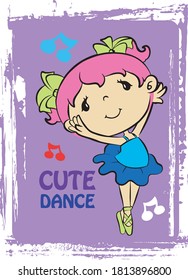 Ballerina  image vector illustration for t shirt