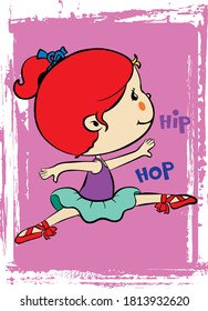Ballerina image vector illustration for t shirt