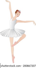 Ballerina, isolated on white