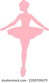 Ballerina isolated vector silhouette icon