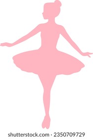Ballerina isolated vector silhouette icon