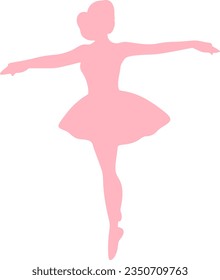 Ballerina isolated vector silhouette icon