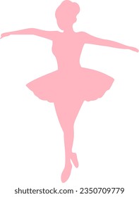 Ballerina isolated vector silhouette icon