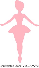 Ballerina isolated vector silhouette icon