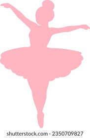 Ballerina isolated vector silhouette icon