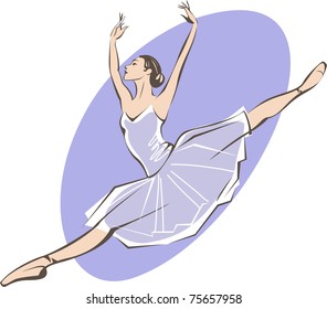 Ballerina jumping
