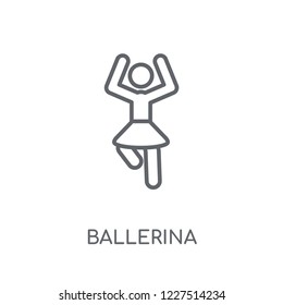 Ballerina linear icon. Modern outline Ballerina logo concept on white background from Activity and Hobbies collection. Suitable for use on web apps, mobile apps and print media.