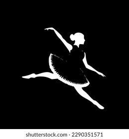 Ballerina - Minimalist and Flat Logo - Vector illustration