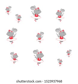 Ballerina mouse pattern Ready-made illustrations for fabric, textile, packaging, posters, design,
Hand-drawn. Cartoon style. Vector