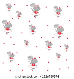 Ballerina mouse pattern Ready-made illustrations for fabric, textile, packaging, posters, design,
Hand-drawn. Cartoon style. Vector
