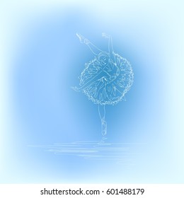 ballerina on an abstract background