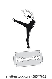 Ballerina on the blade
